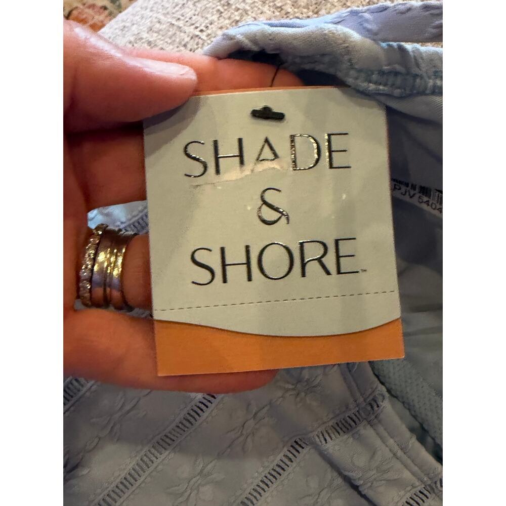 Shade Shore Eyelet Cheeky Coverage One Piece Swimsuit w/ Coverup Pants Sz Small - Picture 6 of 16